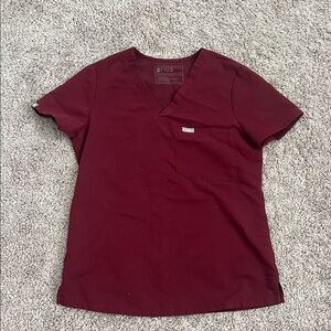 Figs Women's Burgundy Scrub Set